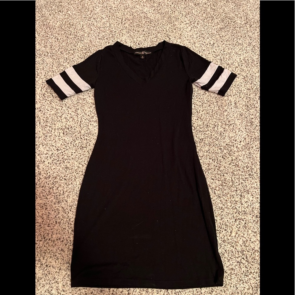 Black and white tight dress